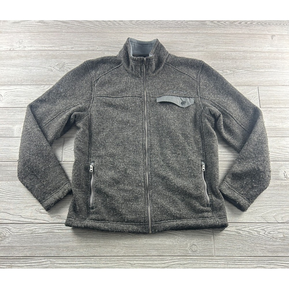 Marmot Mens Poacher Pile Wool Blend Full Zip Jacket Gray Medium